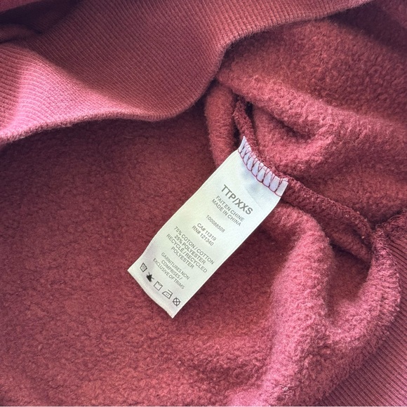 Garage Red Crewneck Sweater with Ribbed Cuffs, Size XXS - Picture 9 of 9